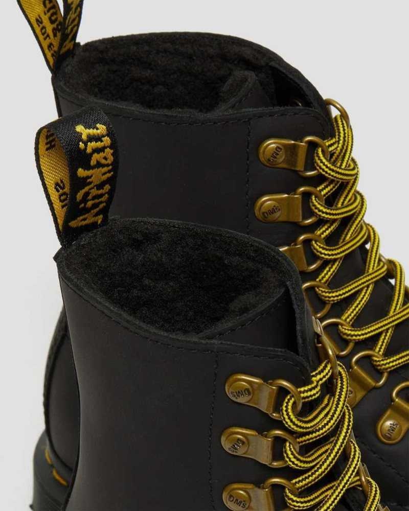 Dr Martens 1460 Pascal DM's Wintergrip Leather Lace Up Boots Winter Boots Black | 02754YPQE