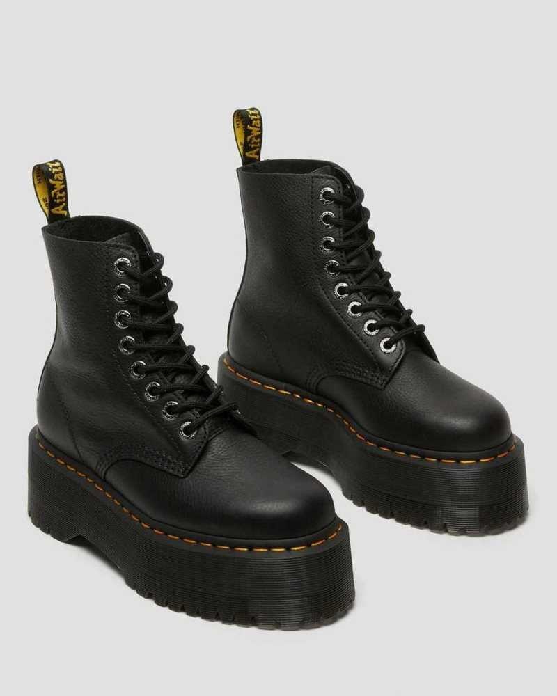 Dr Martens 1460 Pascal Max Leather Platform Boots Boots Black | 07941GUPW