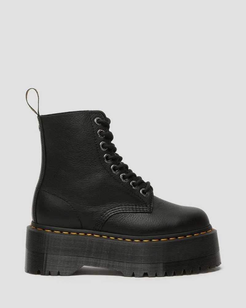 Dr Martens 1460 Pascal Max Leather Platform Boots Boots Black | 07941GUPW