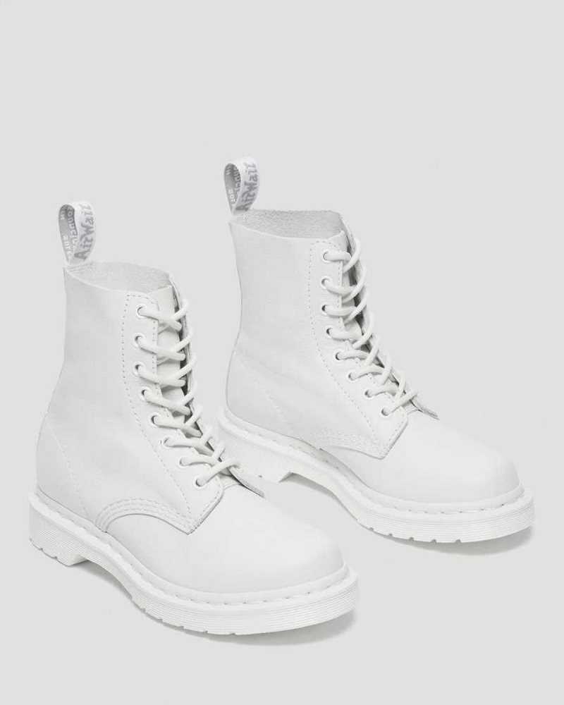 Dr Martens 1460 Pascal Mono Lace Up Boots Boots White | 23864HIAV