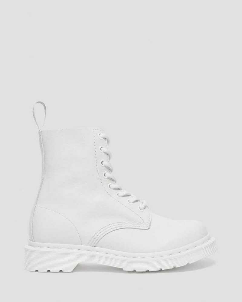 Dr Martens 1460 Pascal Mono Lace Up Boots Boots White | 23864HIAV