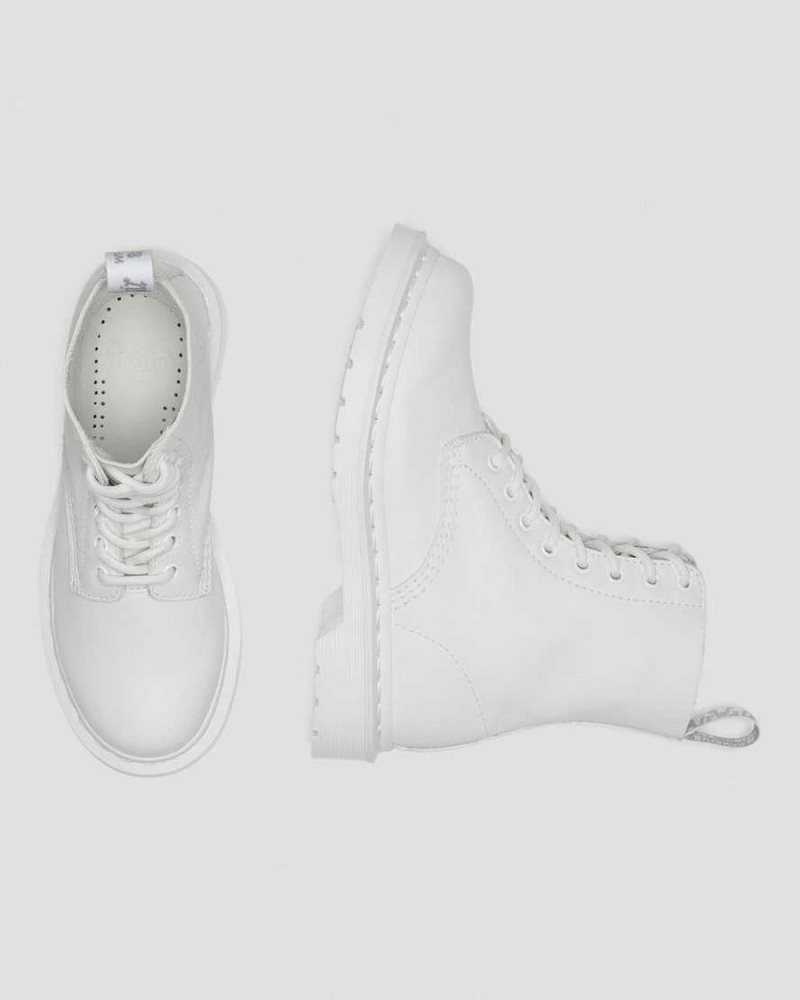 Dr Martens 1460 Pascal Mono Lace Up Boots Boots White | 23864HIAV