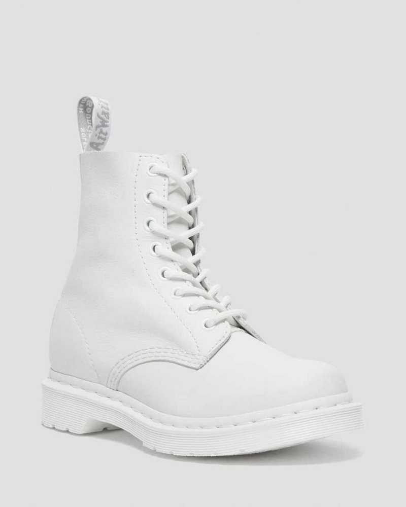 Dr Martens 1460 Pascal Mono Lace Up Boots Boots White | 23864HIAV