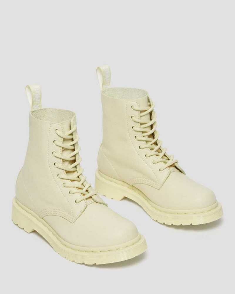 Dr Martens 1460 Pascal Mono Lace Up Boots Boots Cream | 90821ONYF