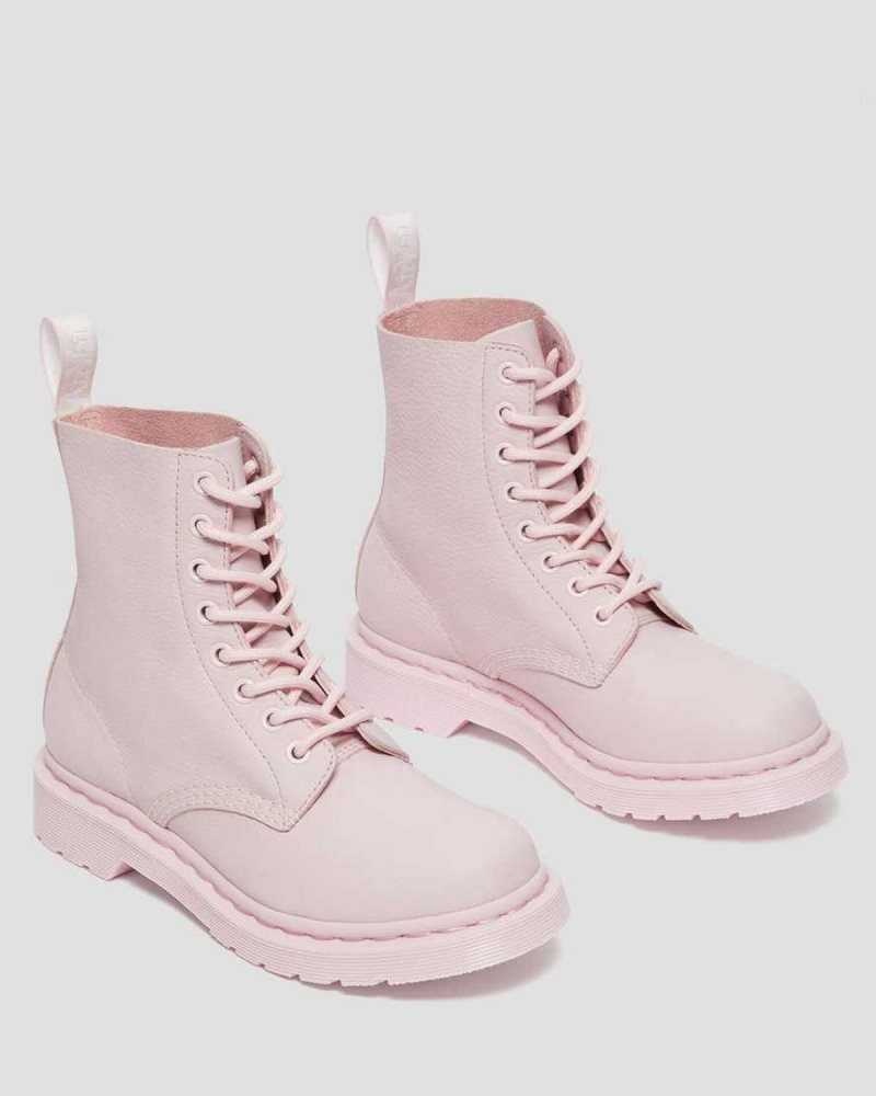 Dr Martens 1460 Pascal Mono Lace Up Boots Boots Pink | 97586QZBY