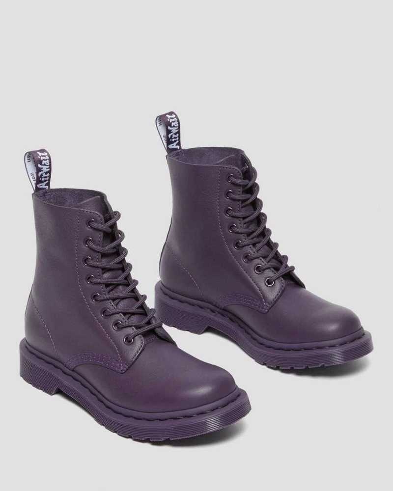 Dr Martens 1460 Pascal Mono Lace Up Boots Boots Blackcurrant Virginia | 80691UPMV