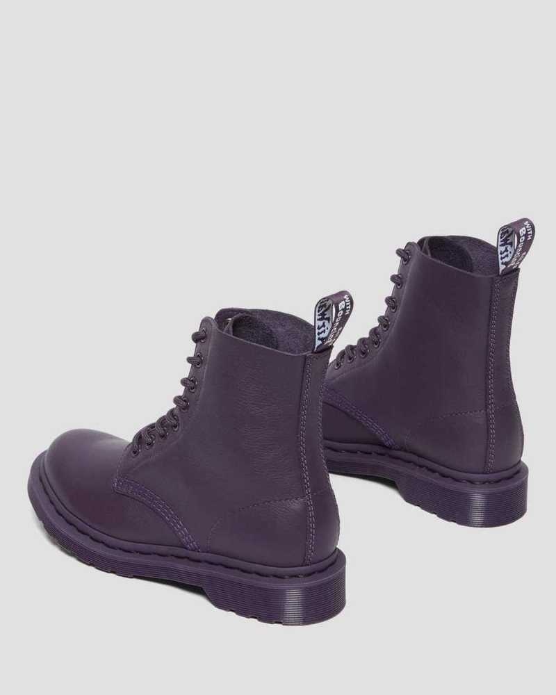 Dr Martens 1460 Pascal Mono Lace Up Boots Boots Blackcurrant Virginia | 80691UPMV