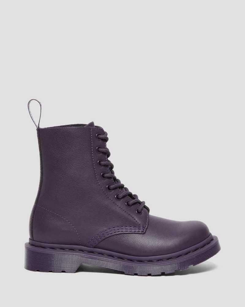 Dr Martens 1460 Pascal Mono Lace Up Boots Boots Blackcurrant Virginia | 80691UPMV