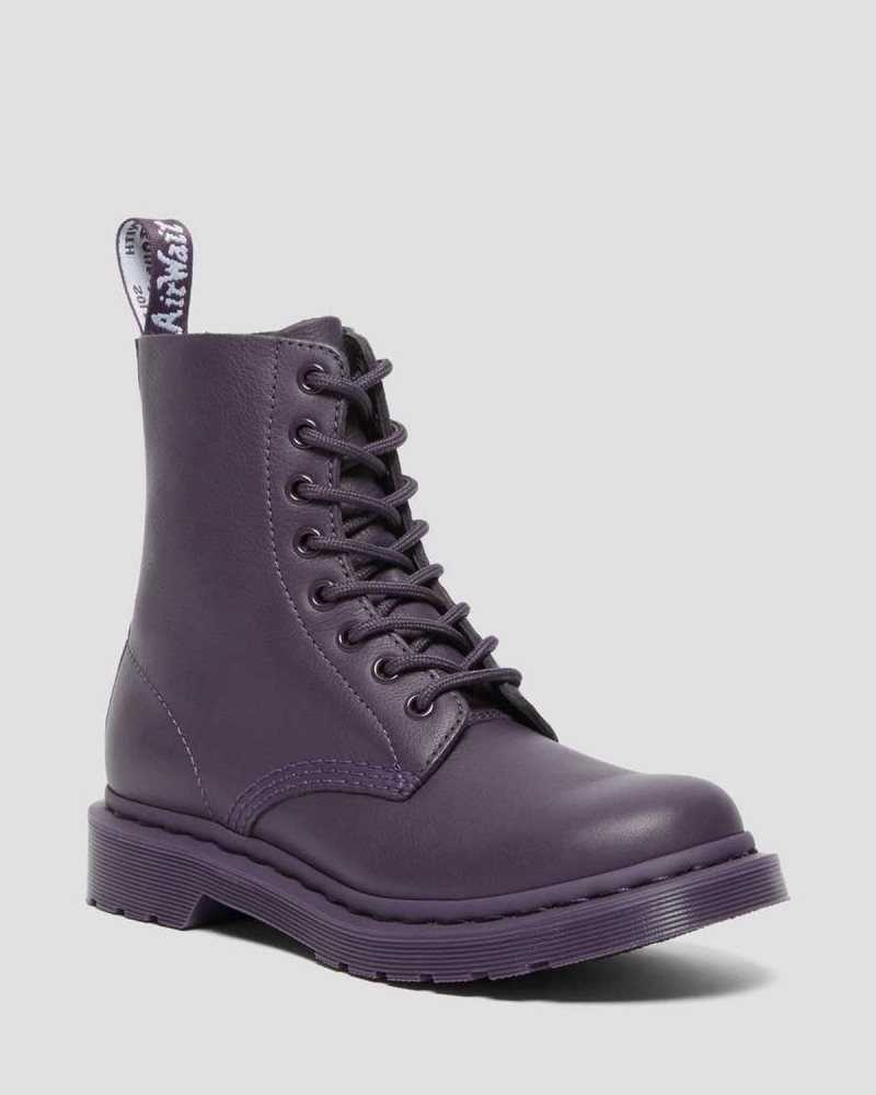 Dr Martens 1460 Pascal Mono Lace Up Boots Boots Blackcurrant Virginia | 80691UPMV