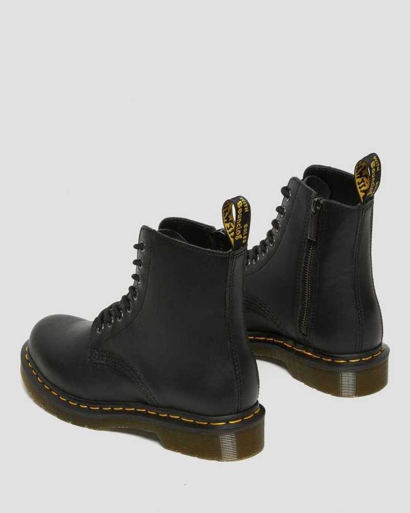 Dr Martens 1460 Pascal Nappa Zipper Boots Boots Black | 86519KIOL