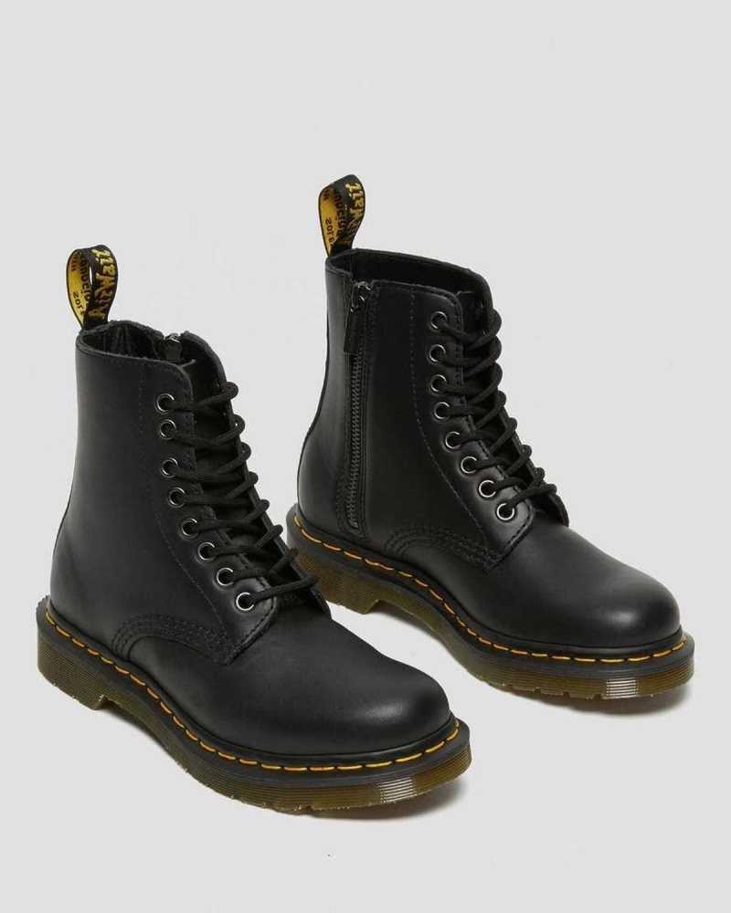 Dr Martens 1460 Pascal Nappa Zipper Boots Boots Black | 86519KIOL