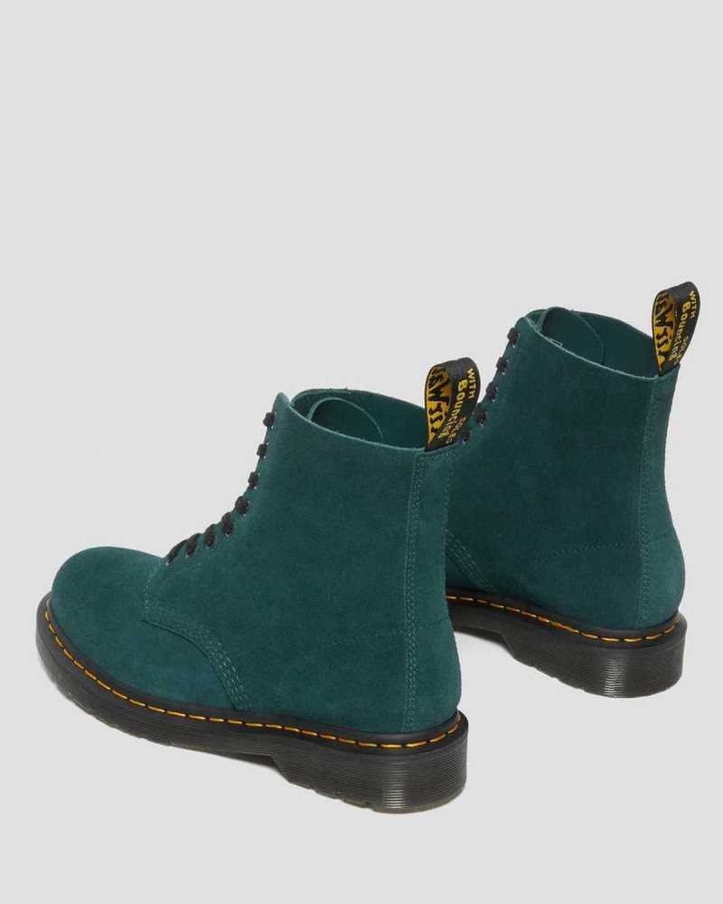 Dr Martens 1460 Pascal Suede Lace Up Boots Ankle Boots Green | 78463RITV