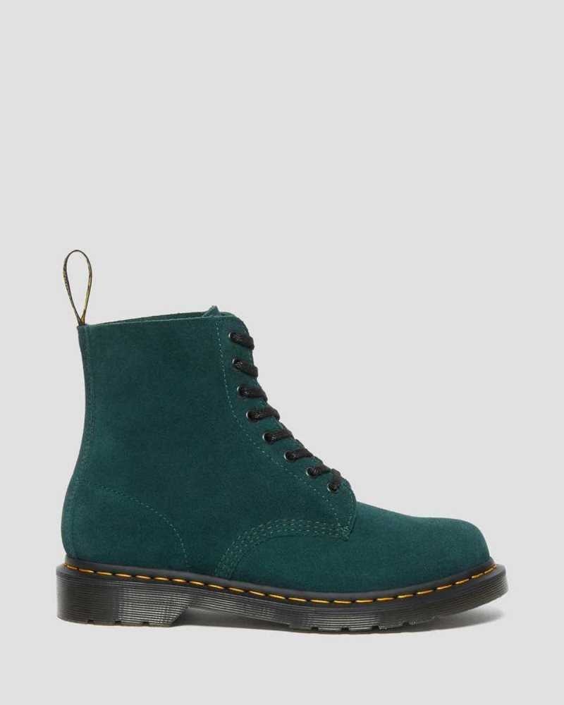 Dr Martens 1460 Pascal Suede Lace Up Boots Ankle Boots Green | 78463RITV