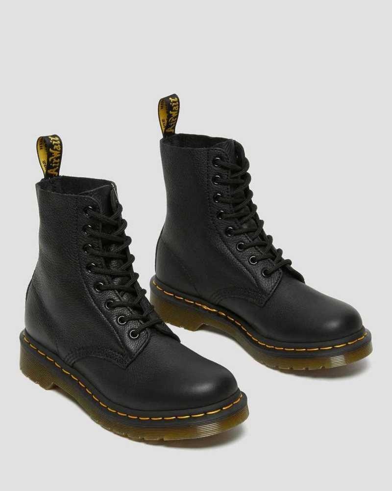 Dr Martens 1460 Pascal Virginia Leather Boots Boots Black | 83751QRDT