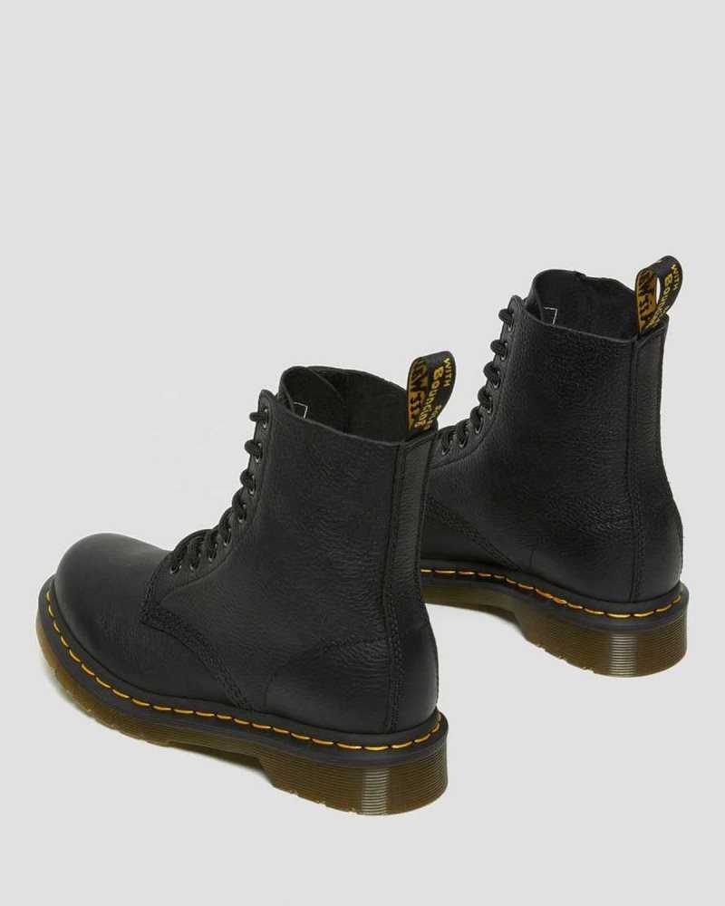 Dr Martens 1460 Pascal Virginia Leather Boots Boots Black | 83751QRDT