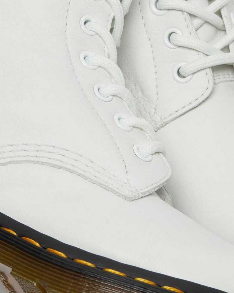 Dr Martens 1460 Pascal Virginia Leather Boots Boots White | 47690RLFJ