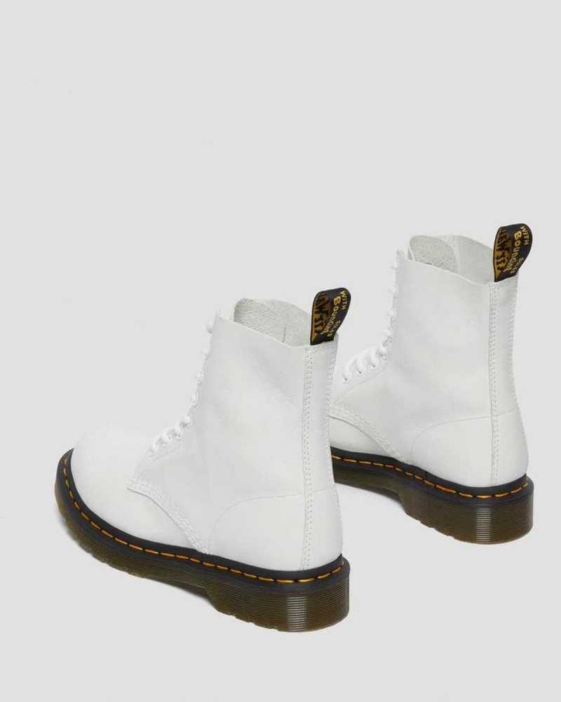 Dr Martens 1460 Pascal Virginia Leather Boots Boots White | 47690RLFJ