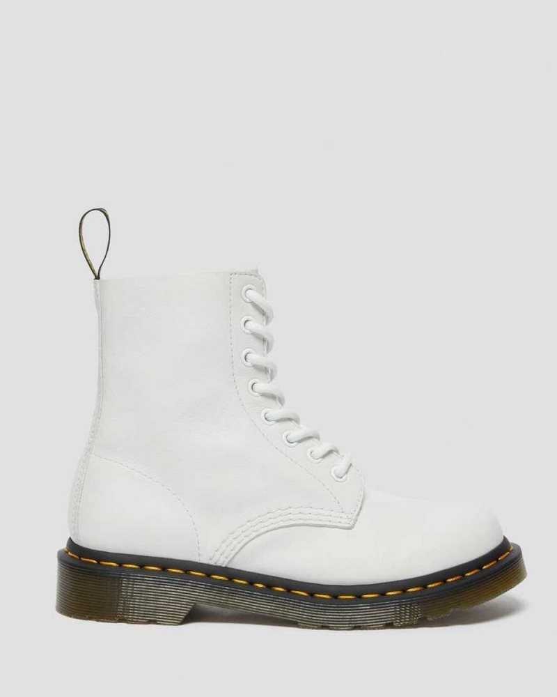 Dr Martens 1460 Pascal Virginia Leather Boots Boots White | 47690RLFJ