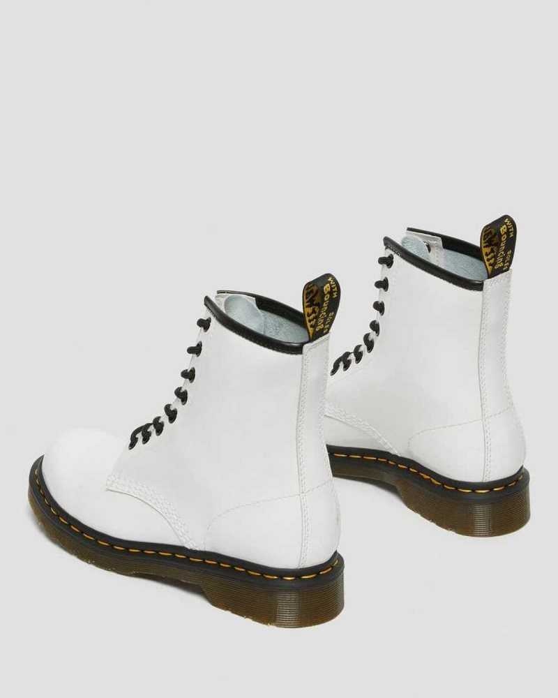 Dr Martens 1460 Patent Leather Lace Up Boots Boots White | 20768XNOK