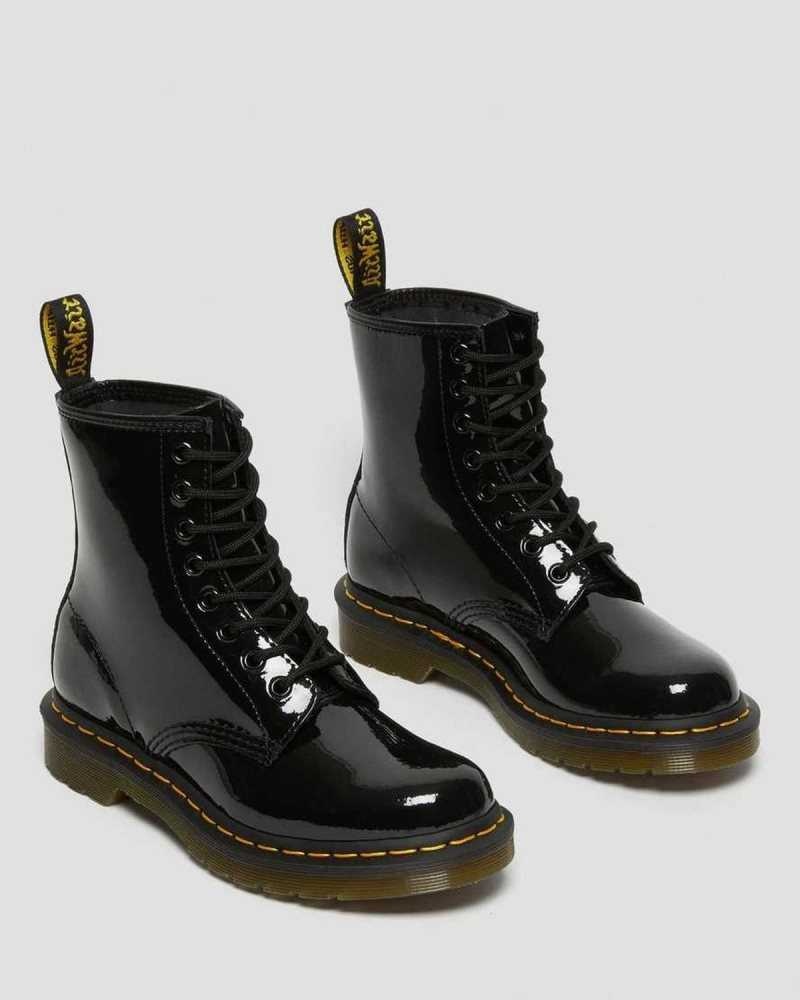 Dr Martens 1460 Patent Leather Lace Up Boots Ankle Boots Black | 15926IFRO