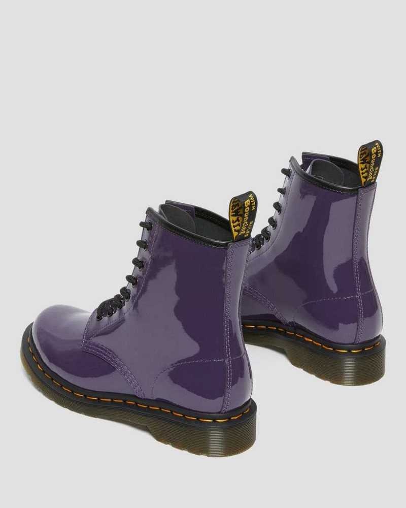 Dr Martens 1460 Patent Leather Lace Up Boots Boots Blackcurrant Patent Lamper | 67398ULYN