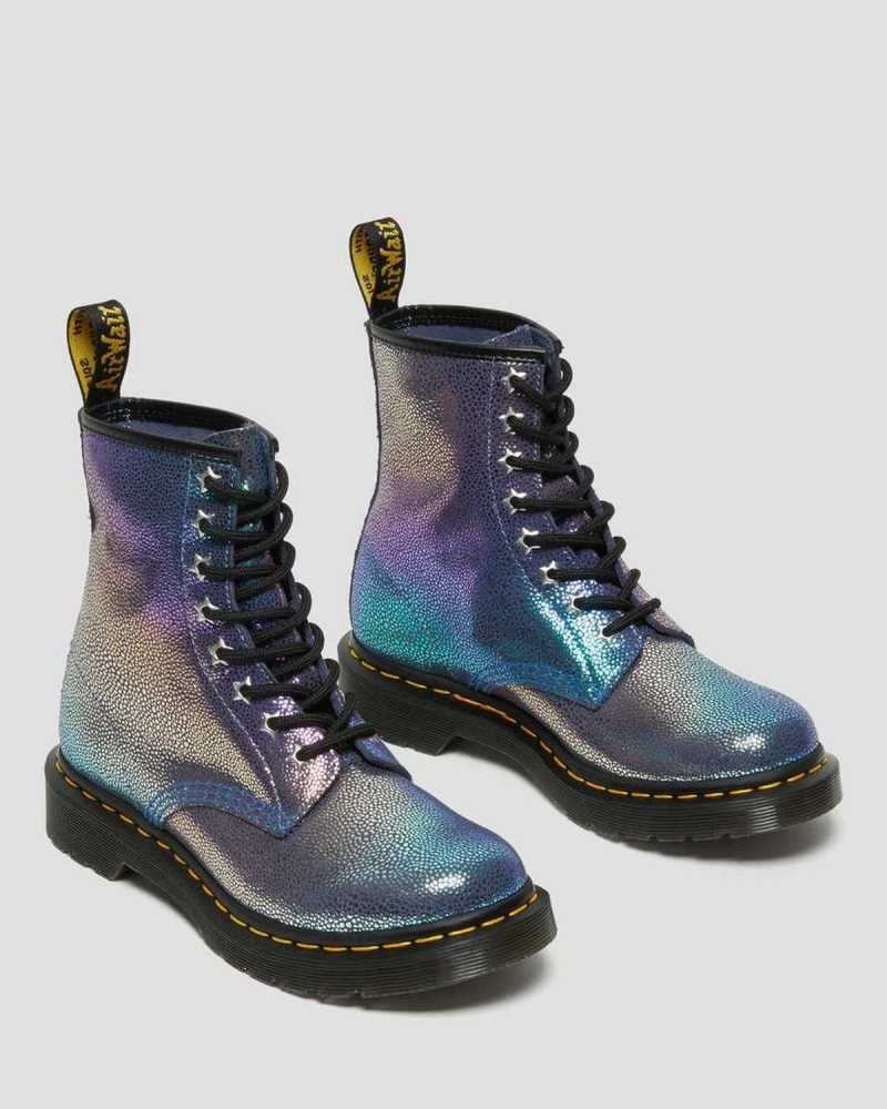 Dr Martens 1460 Rainbow Ray Suede Lace Up Boots Boots Purple Multicolor | 78546LQMB