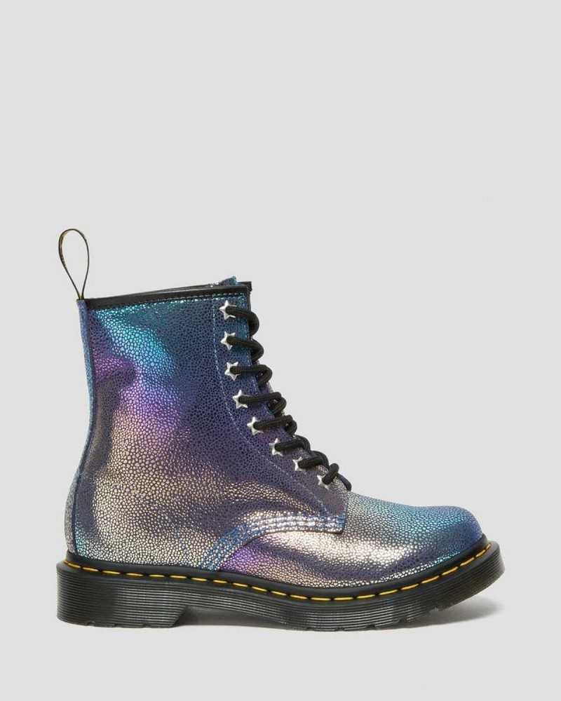 Dr Martens 1460 Rainbow Ray Suede Lace Up Boots Boots Purple Multicolor | 78546LQMB