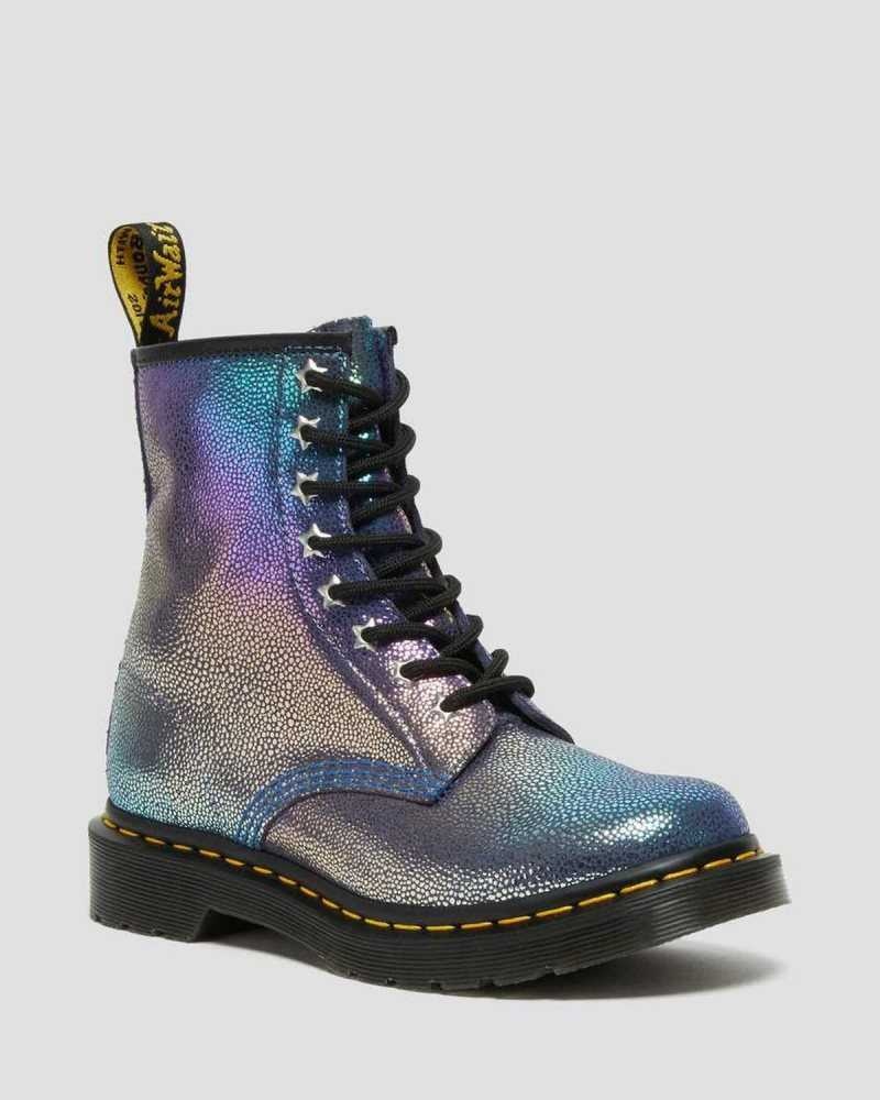 Dr Martens 1460 Rainbow Ray Suede Lace Up Boots Boots Purple Multicolor | 78546LQMB