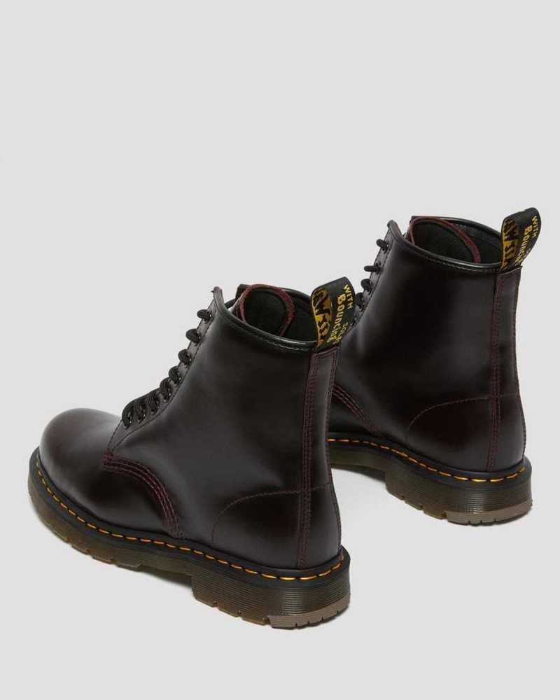 Dr Martens 1460 Slip Resistant Atlas Leather Lace Up Boots Ankle Boots Burgundy | 19423FWTI