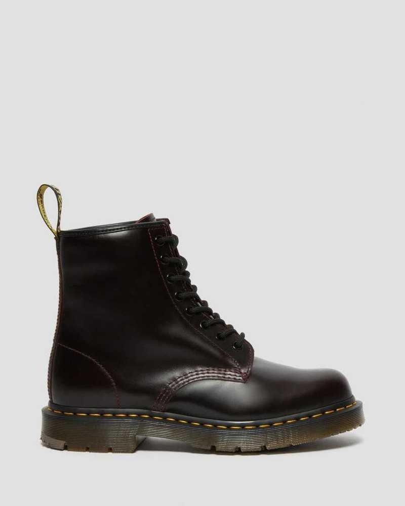 Dr Martens 1460 Slip Resistant Atlas Leather Lace Up Boots Ankle Boots Burgundy | 19423FWTI