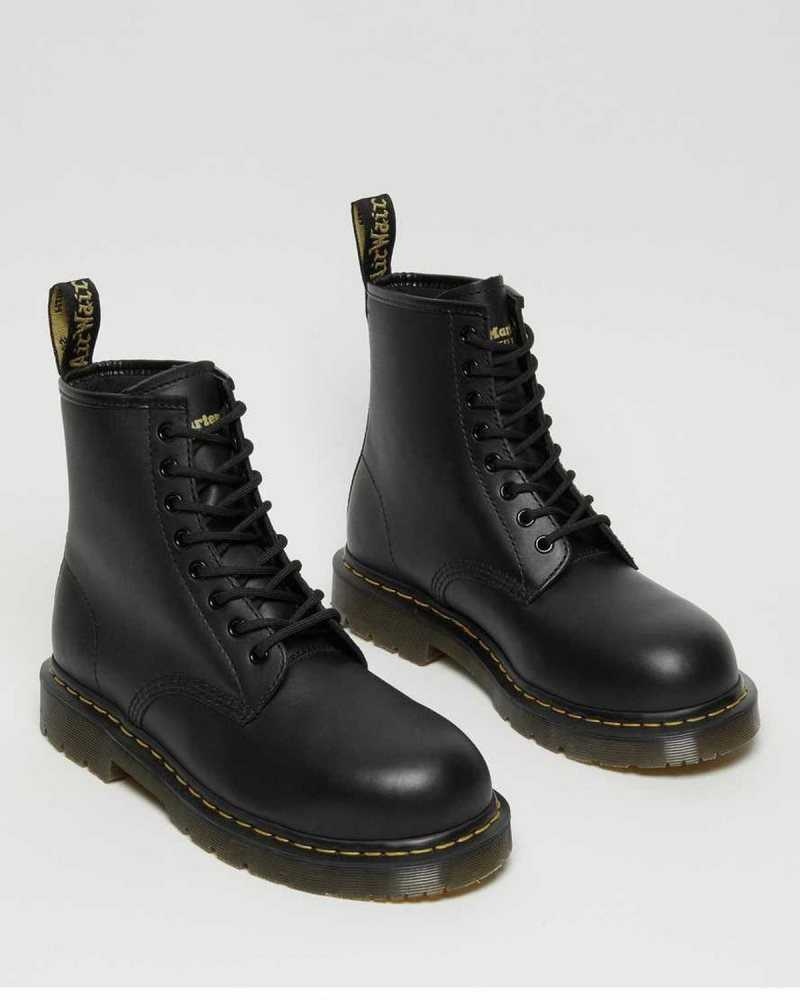 Dr Martens 1460 Slip Resistant Steel Toe Boots Boots Black | 85290OPBI