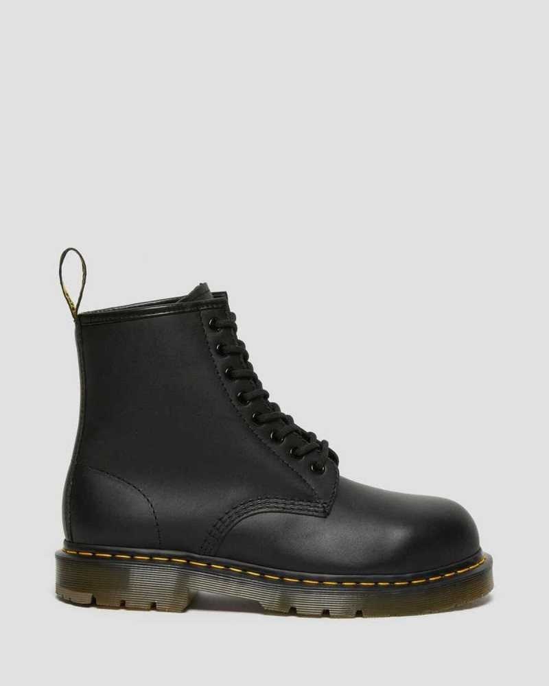 Dr Martens 1460 Slip Resistant Steel Toe Boots Boots Black | 85290OPBI