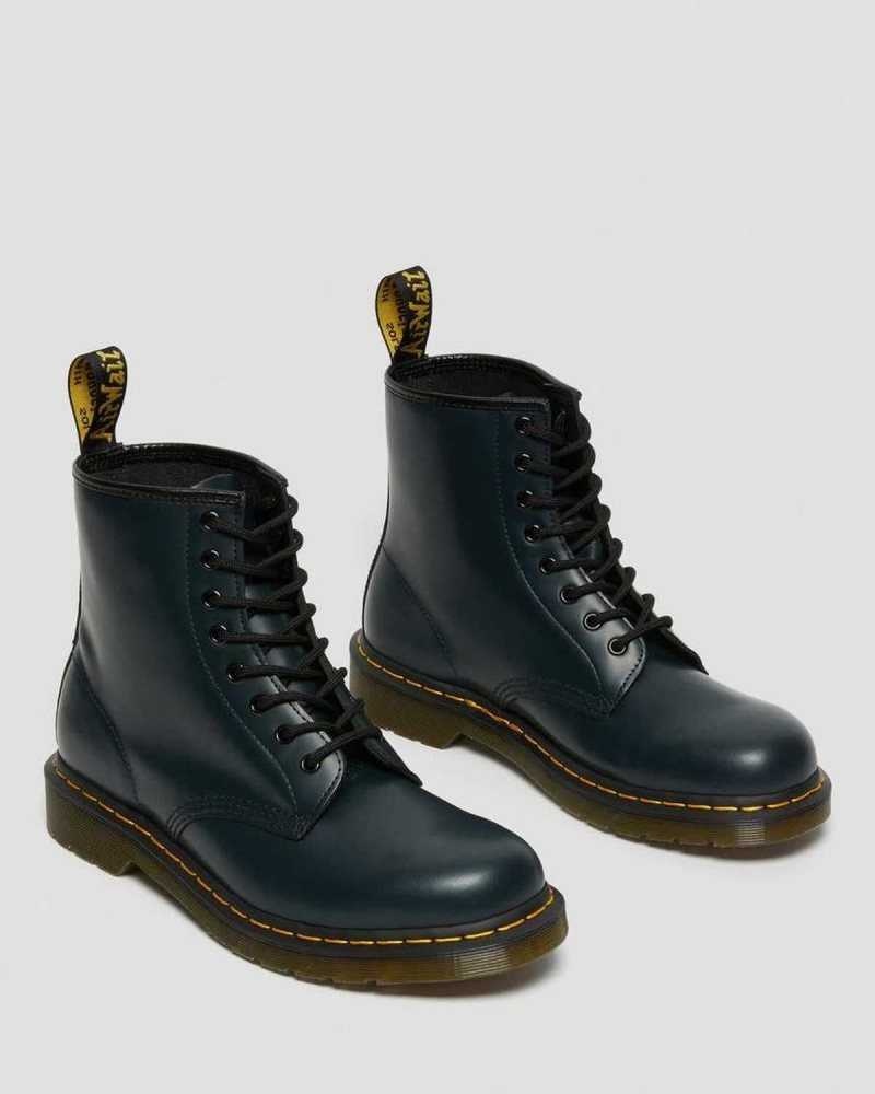 Dr Martens 1460 Smooth Leather Lace Up Boots Boots Navy | 25680KWNC