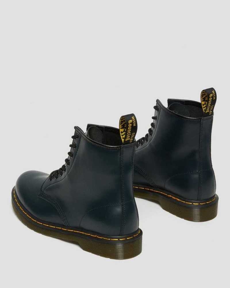 Dr Martens 1460 Smooth Leather Lace Up Boots Boots Navy | 25680KWNC