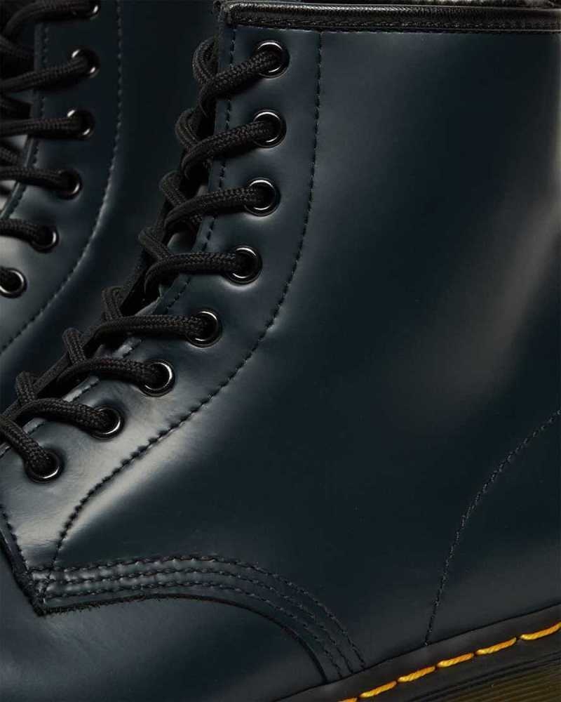 Dr Martens 1460 Smooth Leather Lace Up Boots Boots Navy | 25680KWNC