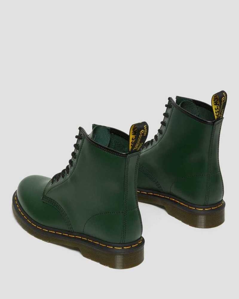 Dr Martens 1460 Smooth Leather Lace Up Boots Ankle Boots Green | 25380UQBR