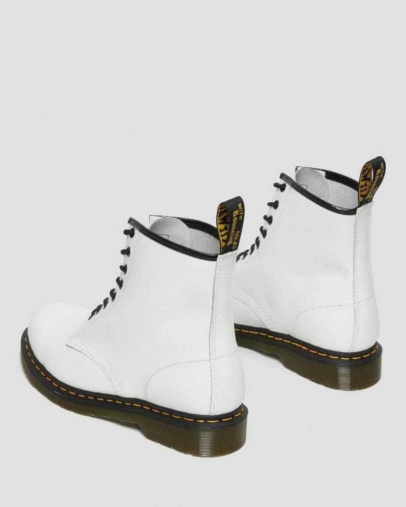 Dr Martens 1460 Smooth Leather Lace Up Boots Ankle Boots White | 21089EVQY