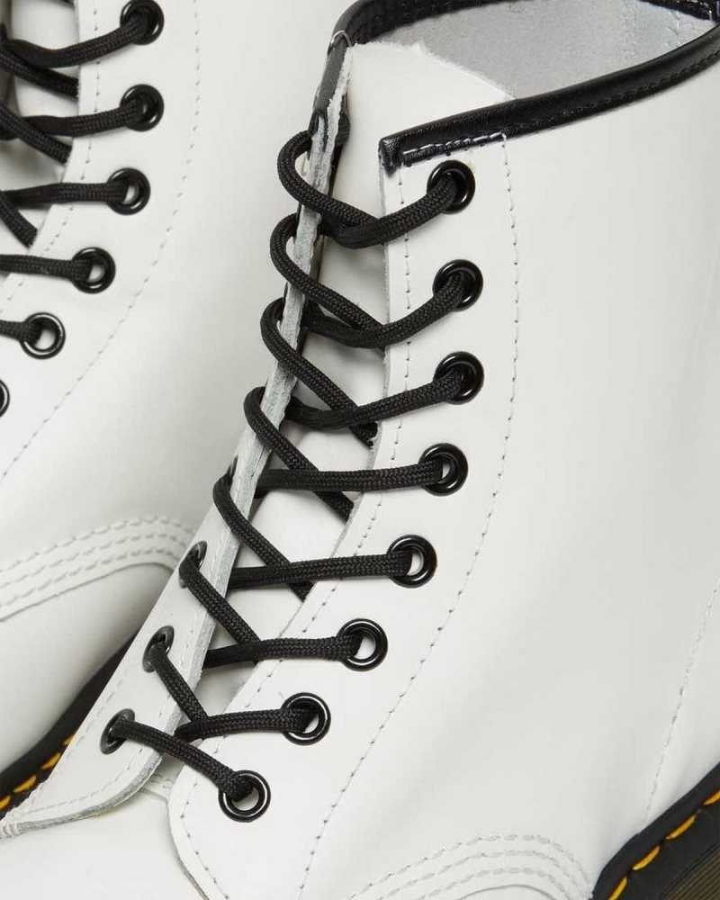 Dr Martens 1460 Smooth Leather Lace Up Boots Ankle Boots White | 21089EVQY