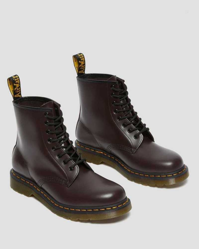 Dr Martens 1460 Smooth Leather Lace Up Boots Boots Burgundy | 10392VYDR