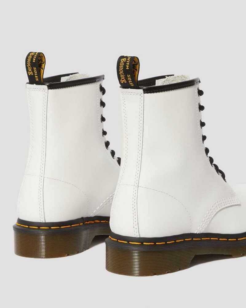 Dr Martens 1460 Smooth Leather Lace Up Boots Ankle Boots White | 01974SYUC