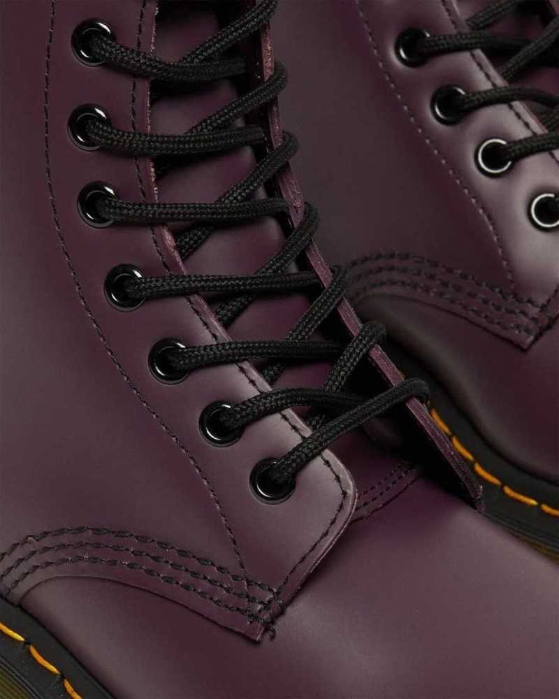 Dr Martens 1460 Smooth Leather Lace Up Boots Boots Purple | 76159CLBT