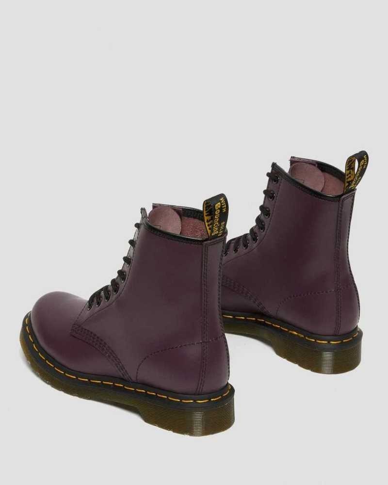 Dr Martens 1460 Smooth Leather Lace Up Boots Boots Purple | 76159CLBT