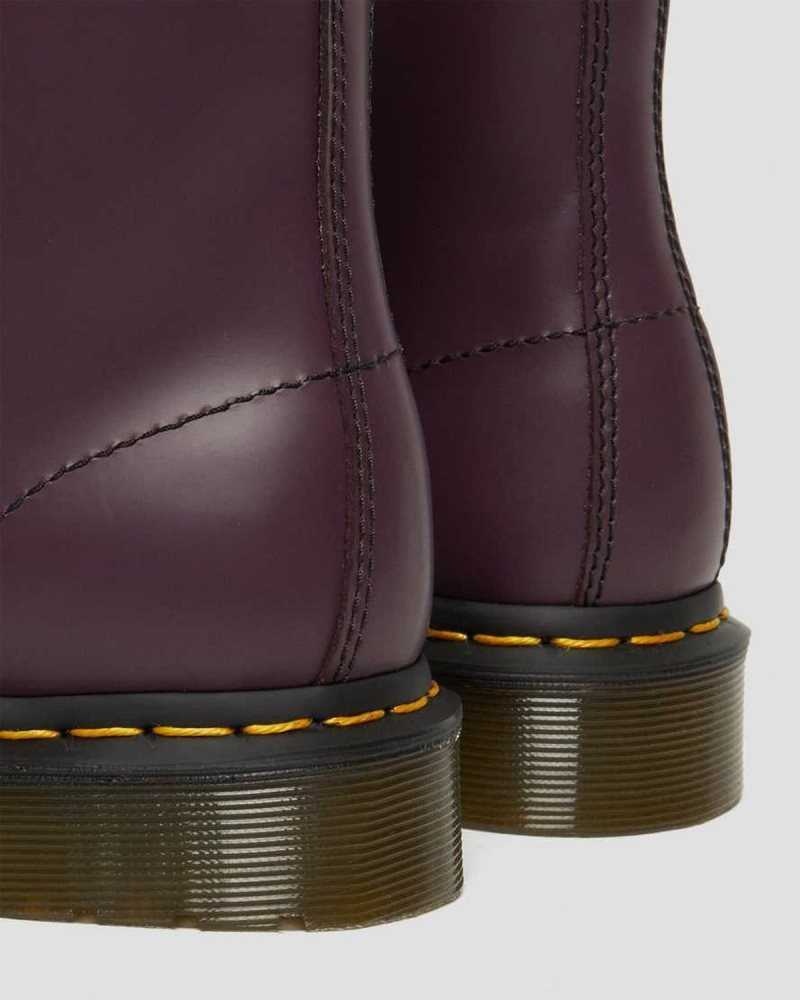 Dr Martens 1460 Smooth Leather Lace Up Boots Boots Purple | 76159CLBT