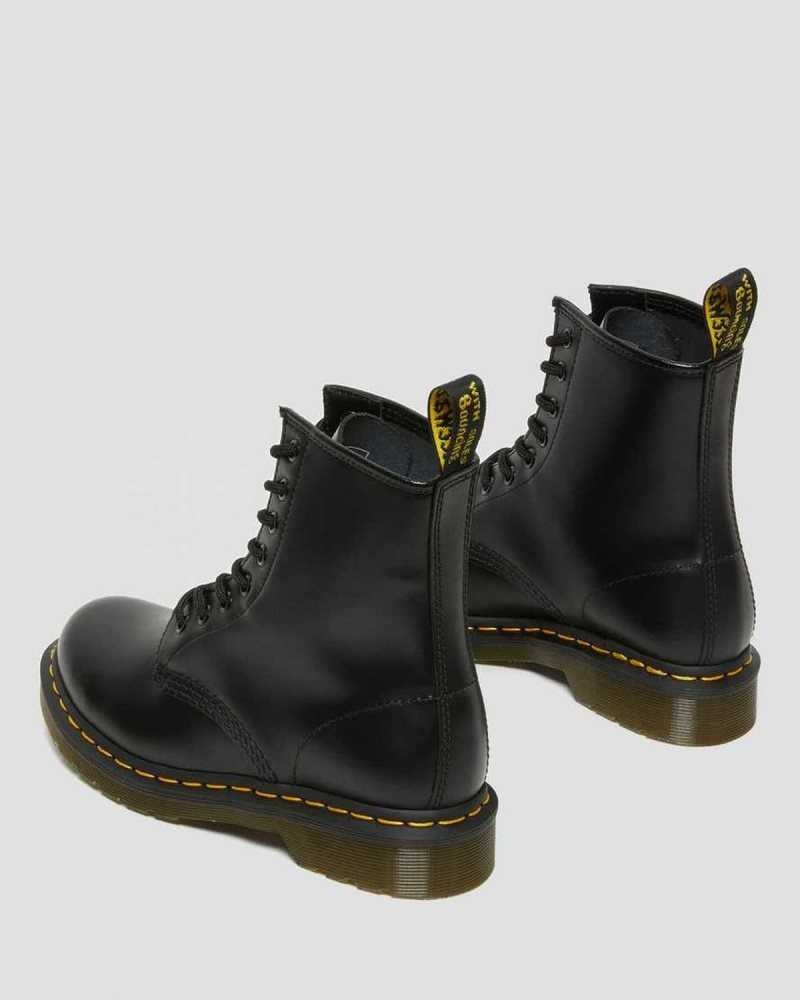 Dr Martens 1460 Smooth Leather Lace Up Boots Ankle Boots Black | 57614OLYN