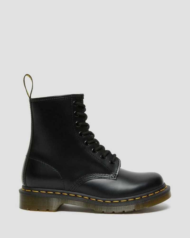 Dr Martens 1460 Smooth Leather Lace Up Boots Ankle Boots Black | 57614OLYN