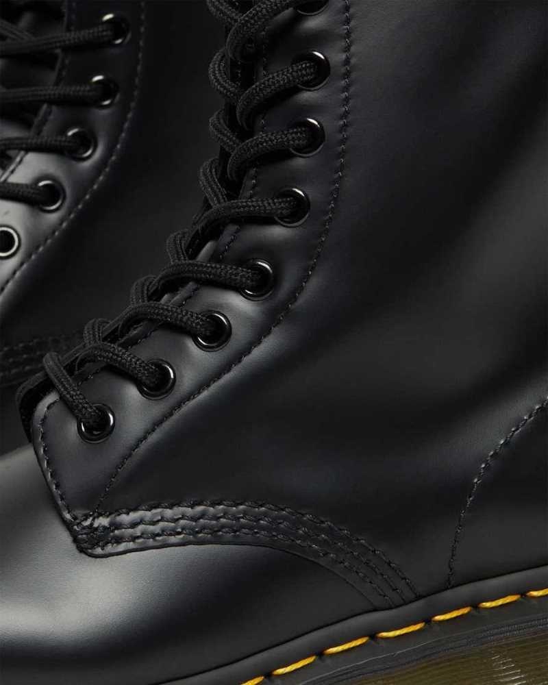 Dr Martens 1460 Smooth Leather Lace Up Boots Ankle Boots Black | 57614OLYN