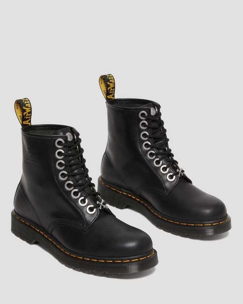 Dr Martens 1460 The Great Frog Leather Lace Up Boots Boots Black | 27351PTLR