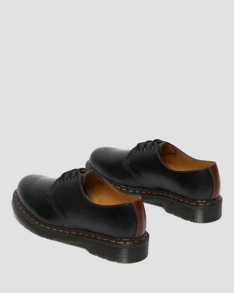 Dr Martens 1461 Abruzzo Leather Oxford Shoes Originals Shoes Black / Brown | 65901SLDN