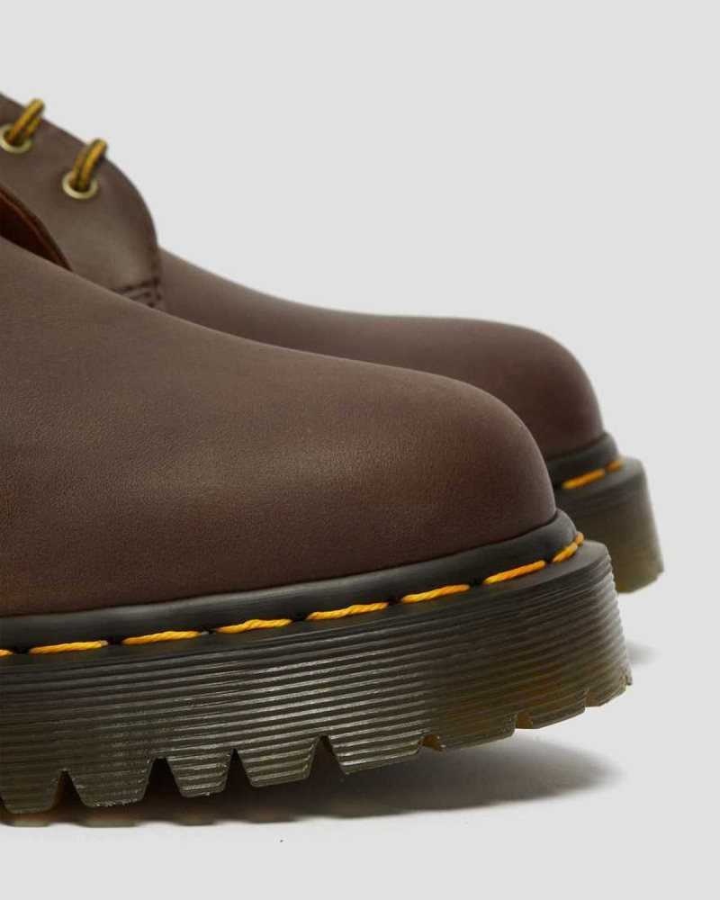 Dr Martens 1461 Bex Crazy Horse Leather Oxford Shoes Originals Shoes Dark Brown | 39705MANC