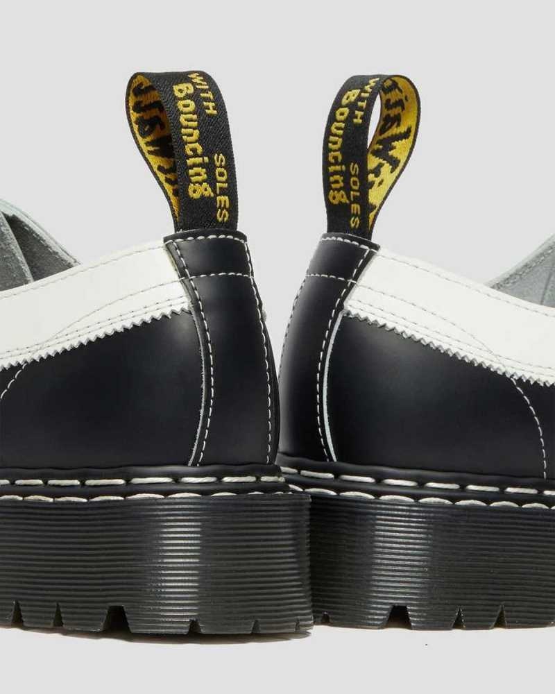 Dr Martens 1461 Bex Smooth Contrast Leather Oxford Shoes Oxfords Shoes Black / White | 10697OQWV